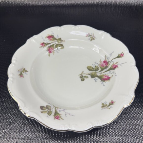 Rosenthal POMPADOUR Moss Rose Ivory Porcelain Deep Dish Bowl Self Germany Set 3 - Picture 11 of 16